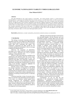 economic nationalism`s viability under globalization