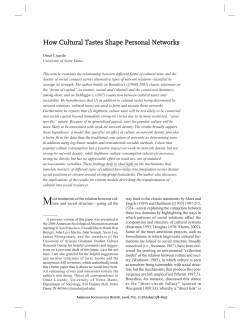 How Cultural Tastes Shape Personal Networks