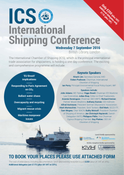 Conference Programme and Booking Form 2016 - ics