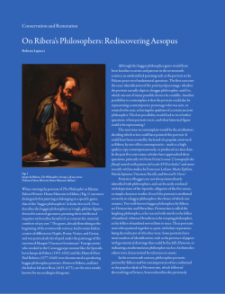 On Ribera`s Philosophers: Rediscovering Aesopus