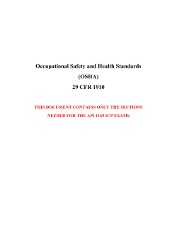 Occupational Safety and Health Standards (OSHA) 29 CFR 1910