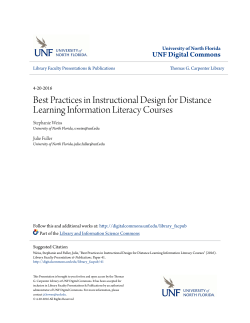 Best Practices in Instructional Design for Distance Learning