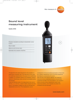 Sound level measuring instrument