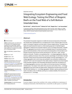 Integrating Ecosystem Engineering and Food Web Ecology: Testing