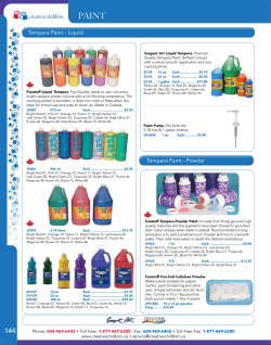 Tempera Paint - Liquid Tempera Paint - Powder