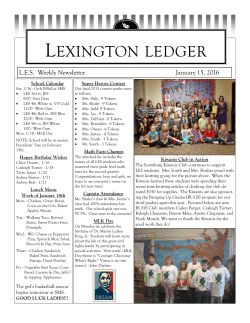 January 15, 2016 - Lexington Elementary School