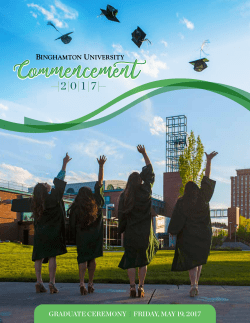 Binghamton University Graduate Commencement program
