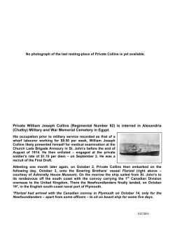 Private William Joseph Collins (Regimental Number 82) is interred