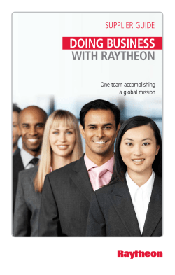 DOING BUSINESS WITH RAYTHEON