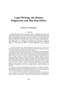 Legal Writing, the Remix: Plagiarism and Hip Hop Ethics