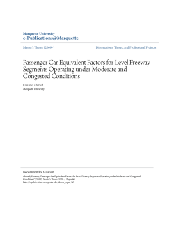 Passenger Car Equivalent Factors for Level Freeway Segments
