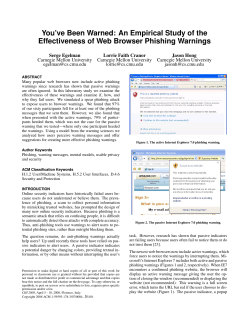 You`ve Been Warned: An Empirical Study of the