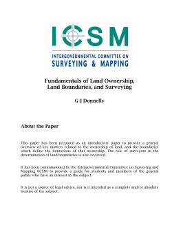 Fundamentals of Land Ownership, Land Boundaries, and Surveying