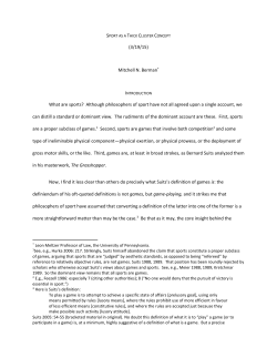 Berman "Sport as a Thick Cluster Concept"