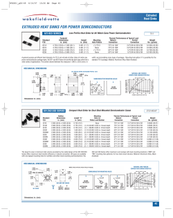 extruded heat sinks for power semiconductors - Wakefield