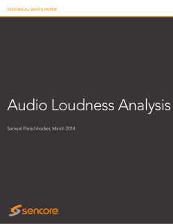 Audio Loudness Analysis