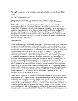Phytoplankton and heterotrophic respiration - Lamont
