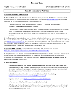 The US Constitution Grade Level - Iowa City Community School