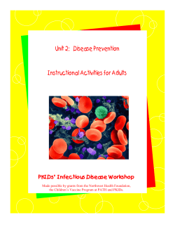 Unit 2: Disease Prevention Instructional Activities for Adults