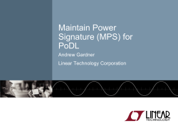 Maintain Power Signature for PoDL