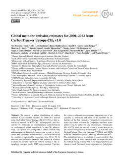 Global methane emission estimates for 2000&ndash;2012 from