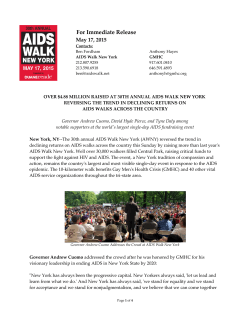 MEDIA ADVISORY - AIDS Walk New York