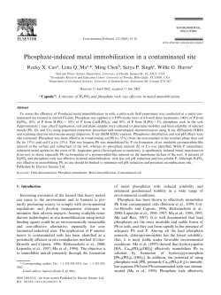 Phosphate-induced metal immobilization in a contaminated site