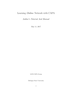 Learning Online Network with CAPA - 400 Bad Request