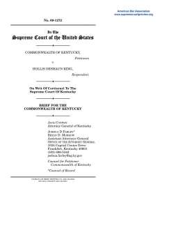 Brief of petitioner for Kentucky v. King, 09-1272
