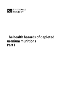 The health hazards of depleted uranium munitions