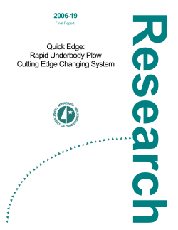 Rapid Underbody Plow Cutting Edge Changing System