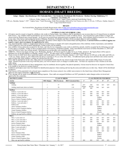 department 1 horses - Pennsylvania Farm Show