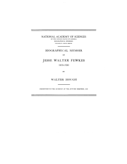 jesse walter fewkes - National Academy of Sciences