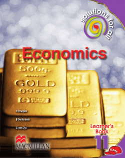 Economics: Basic concepts, population and labour force