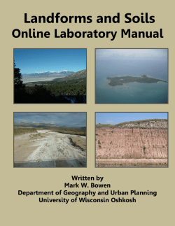 Landforms and Soils online manual