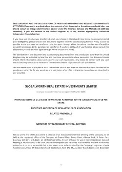 GLOBALWORTH REAL ESTATE INVESTMENTS LIMITED