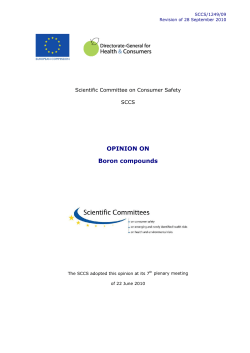 Opinion on boron compounds - European Commission