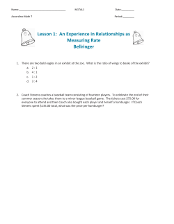 Lesson 1: An Experience in Relationships as Measuring Rate