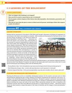 3.3 lessOns Of The hOlOcAusT