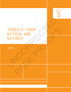 ThreaTs from wiThin and wiThouT