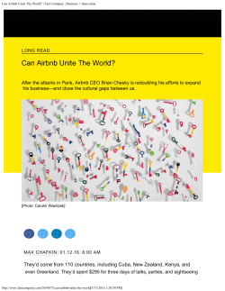 Can Airbnb Unite The World? | Fast Company | Business + Innovation