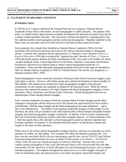 RACIAL DESEGREGATION IN PUBLIC EDUCATION IN THE U.S.