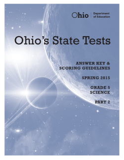 Scoring Guidelines - Ohio Assessment Systems