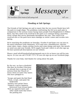 September 2011 - Friends of Salt Springs Park