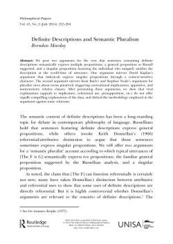 Definite Descriptions and Semantic Pluralism