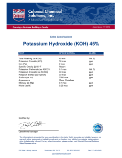 Potassium Hydroxide (KOH) 45%