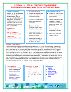 lesson 10: i speak for the polar bears!