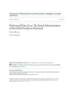 Preferring White Lives: The Racial Administration of the Death