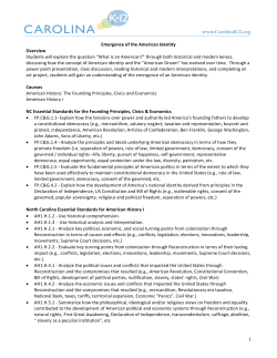 Emergence of the American Identity - Database of K