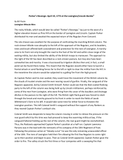 Parker`s Revenge: April 19, 1775 at the Lexington/Lincoln Border1